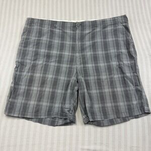 True Nation Men's Cotton Plaid Shorts Size 52 Waist Big and Tall